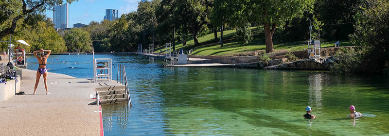 Barton Springs this fine Autumn morning