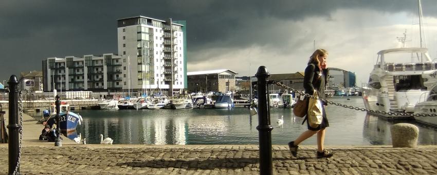 Sutton Harbour -April Storm -Must rush!