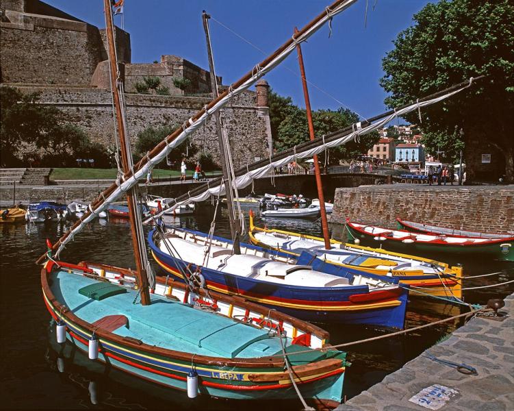 Lateen Fishing Boats below the Château Royale Collioure