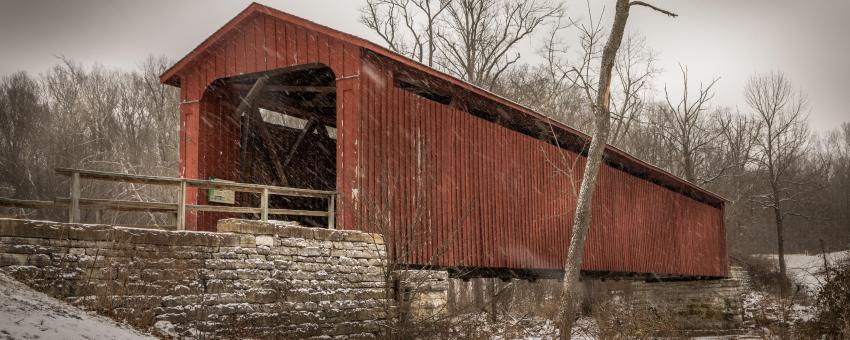 cataract falls covered bridge