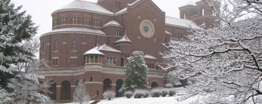 Monastery in the winter