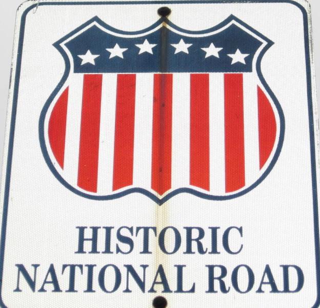 Sign for National Road in Richmond, IN