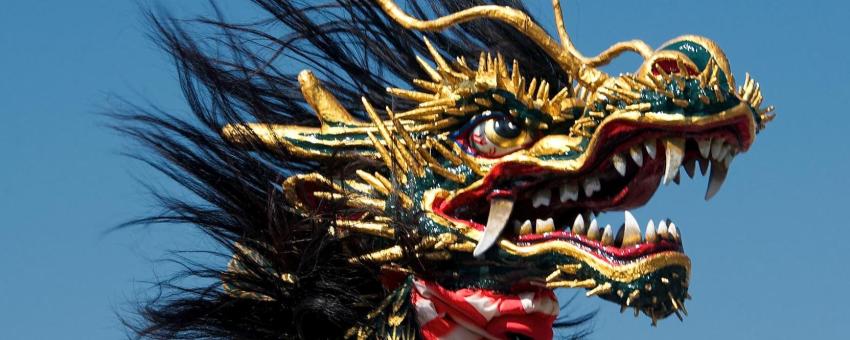 Dragon-snake dance at Nagasaki Kunchi festival