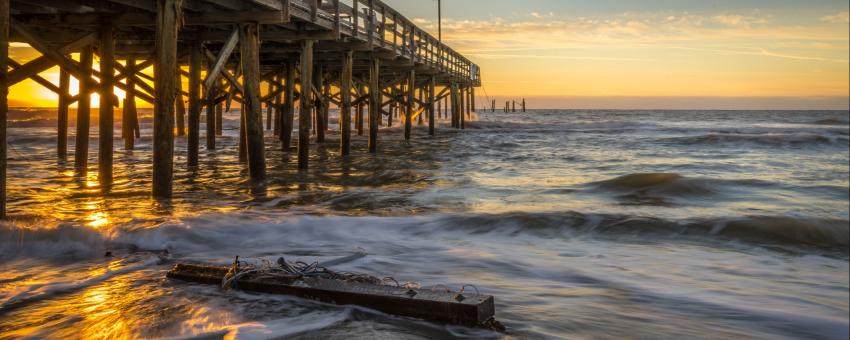 Debris in the water