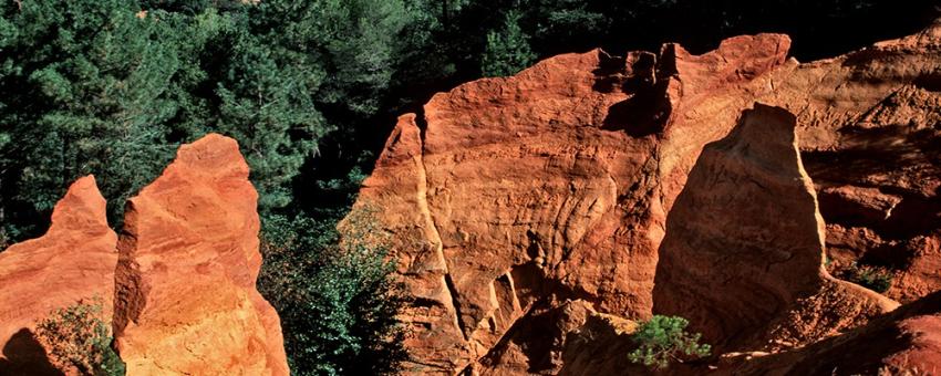 Red ochre cliffs