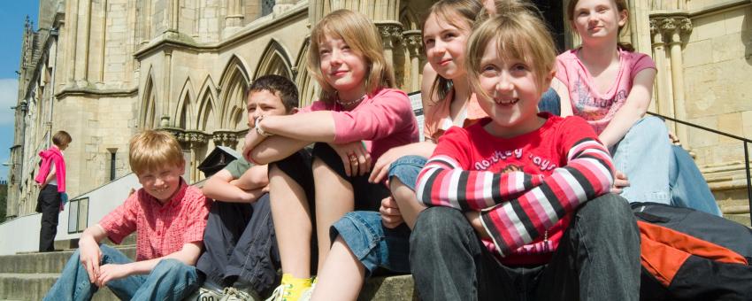 Children at York Minster