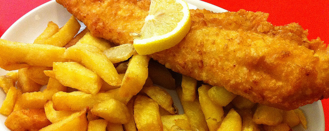 Fried Haddock and Chips at Fryer's Delight